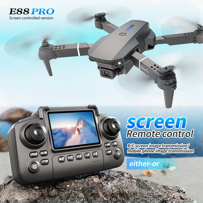 Drone Kit Professional - โดรนรุ่น Professional E88 PRO พร้อมหน้าจอ กล้อง