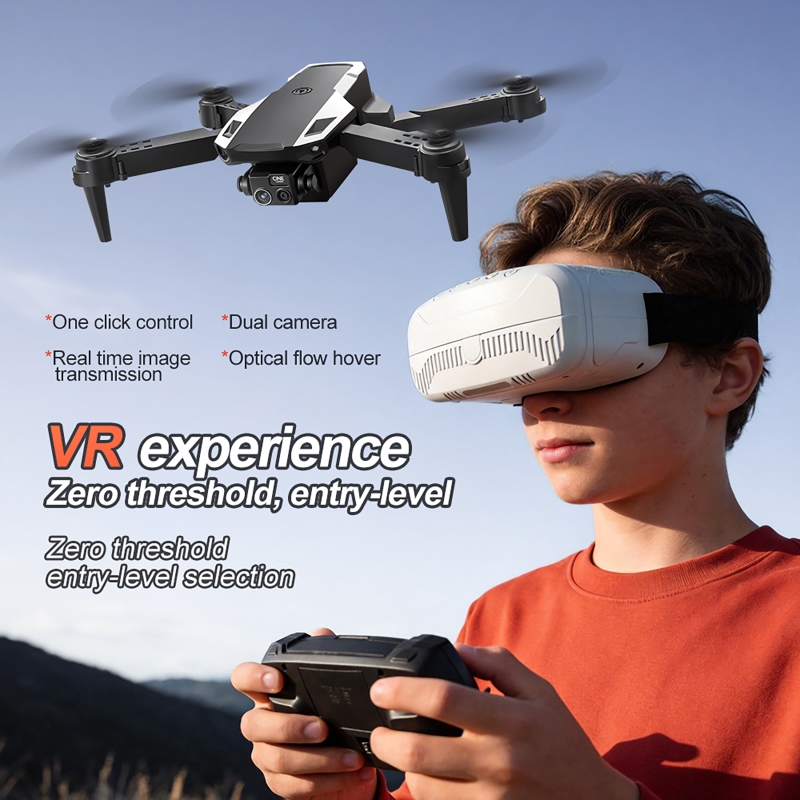 Drone Kit Build Yourself - ชุดโดรน M1/M1VR พร้อมรีโมทคอนโทรลและแว่นตา VR กล้องคู่ 4K